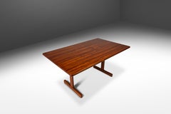 Danish Modern Solid Teak Butcherblock Dining Table / Desk / Workbench, c. 1970s