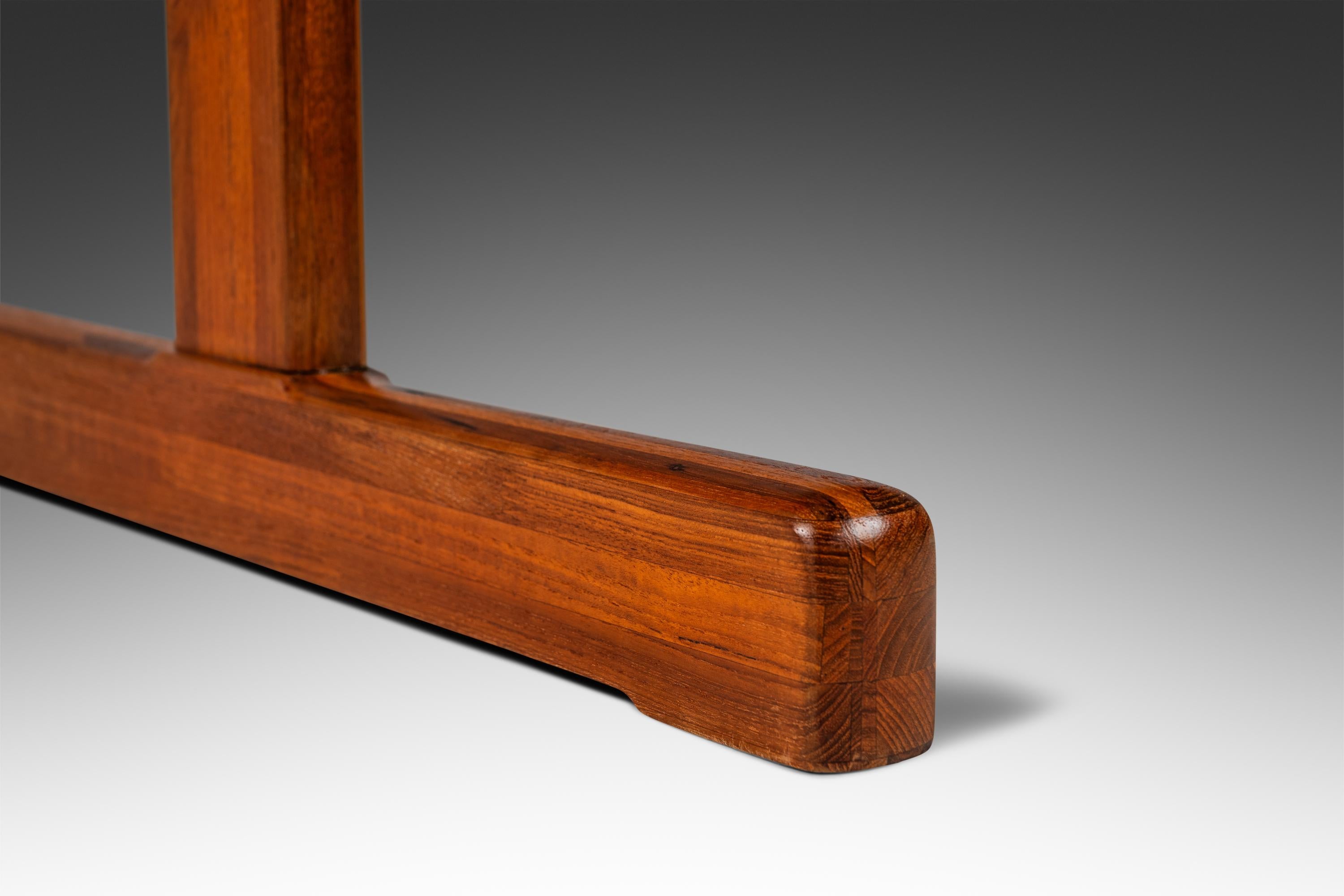 Danish Modern Solid Teak Butcherblock Dining Table / Desk / Workbench, c. 1970s 1