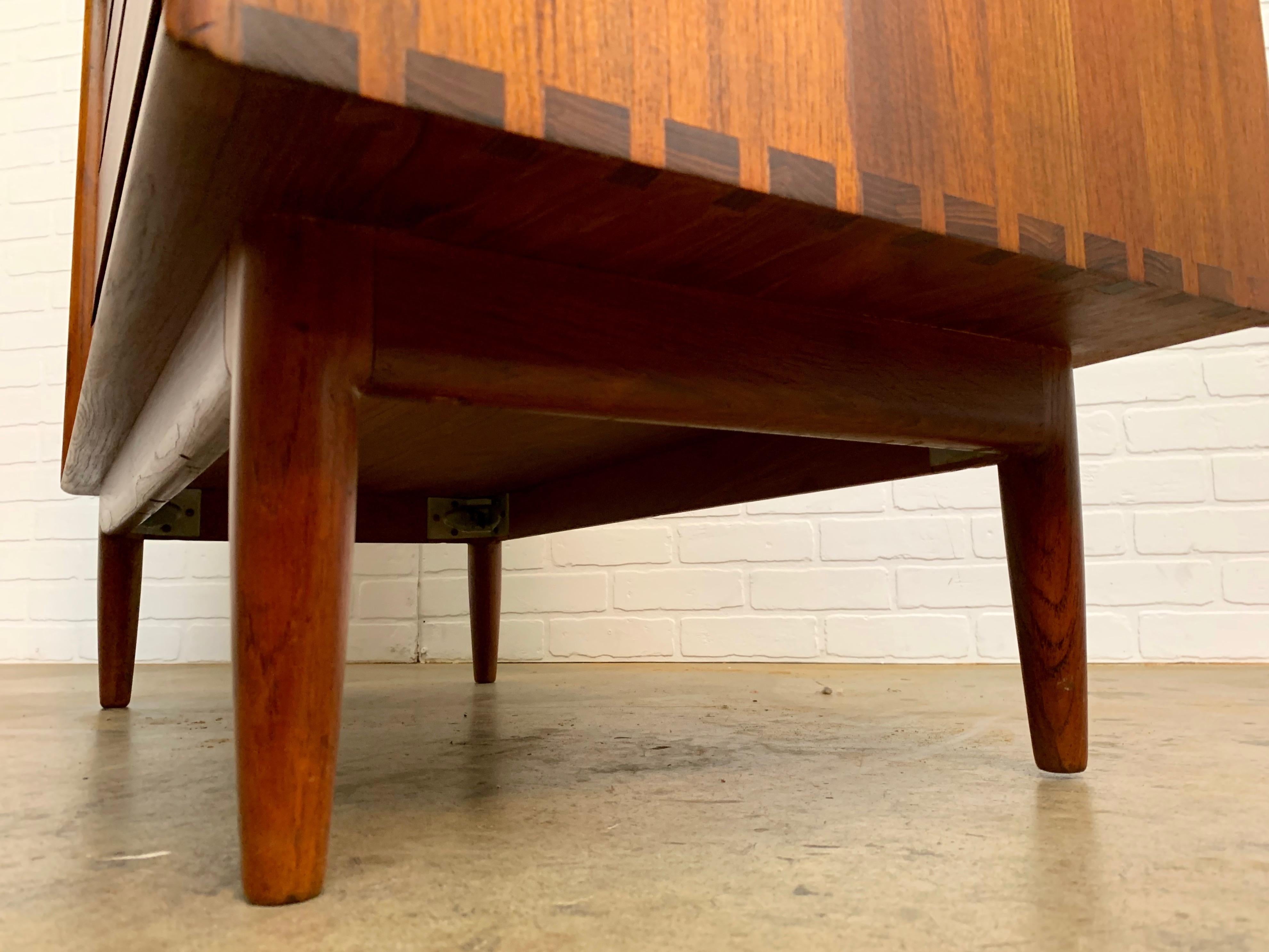 Danish Modern Solid Teak Chest by Johannes Aasbjerg In Good Condition In Denton, TX
