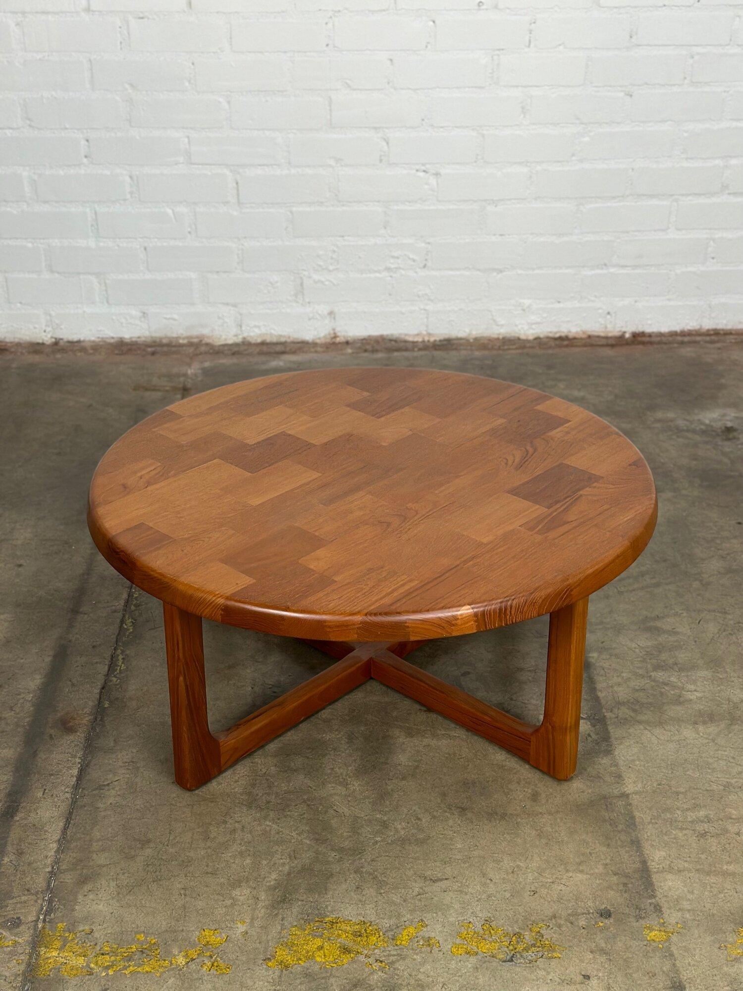 Mid-Century Modern Danish Modern Solid Teak Coffee Table For Sale