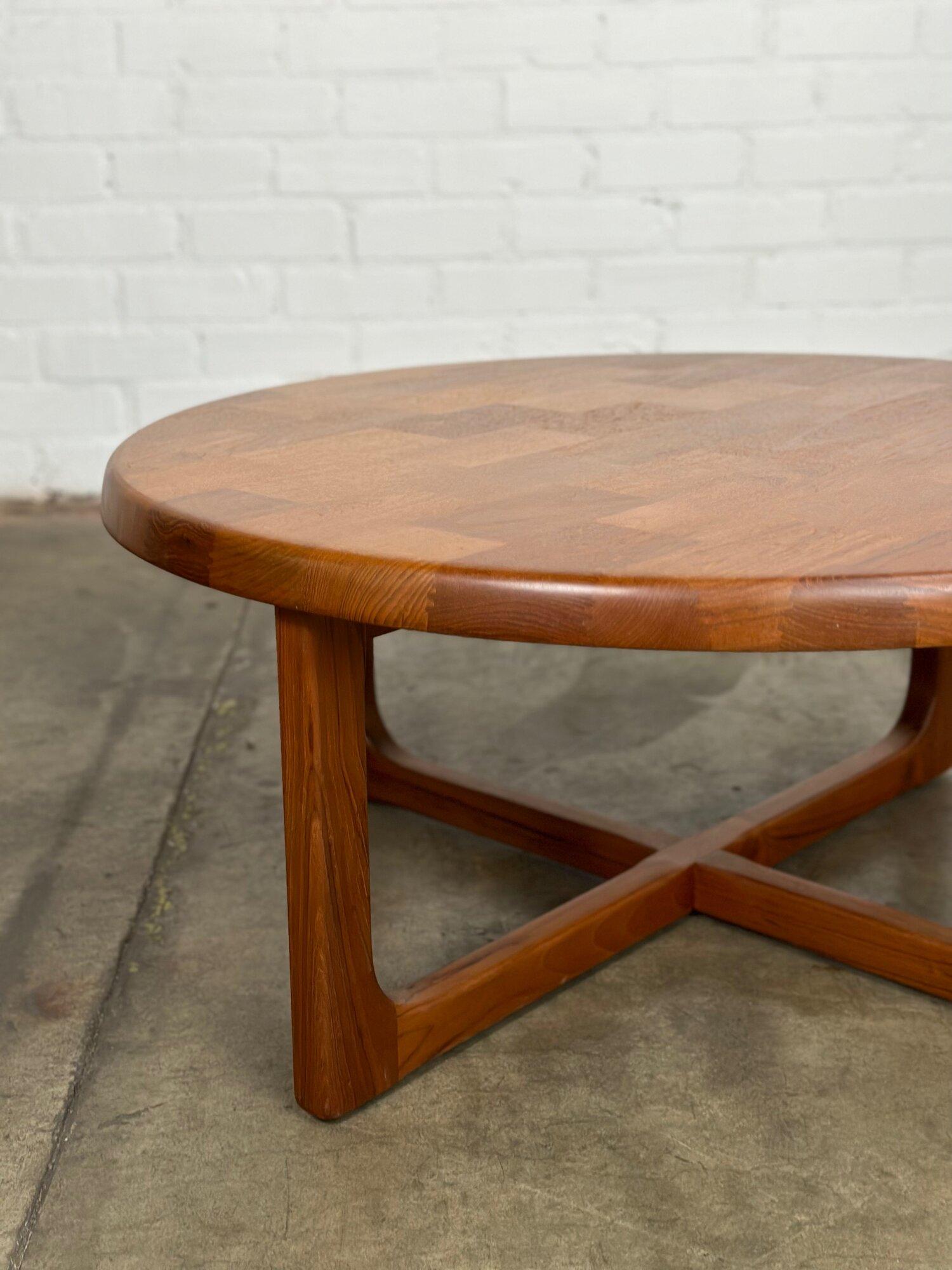 20th Century Danish Modern Solid Teak Coffee Table For Sale
