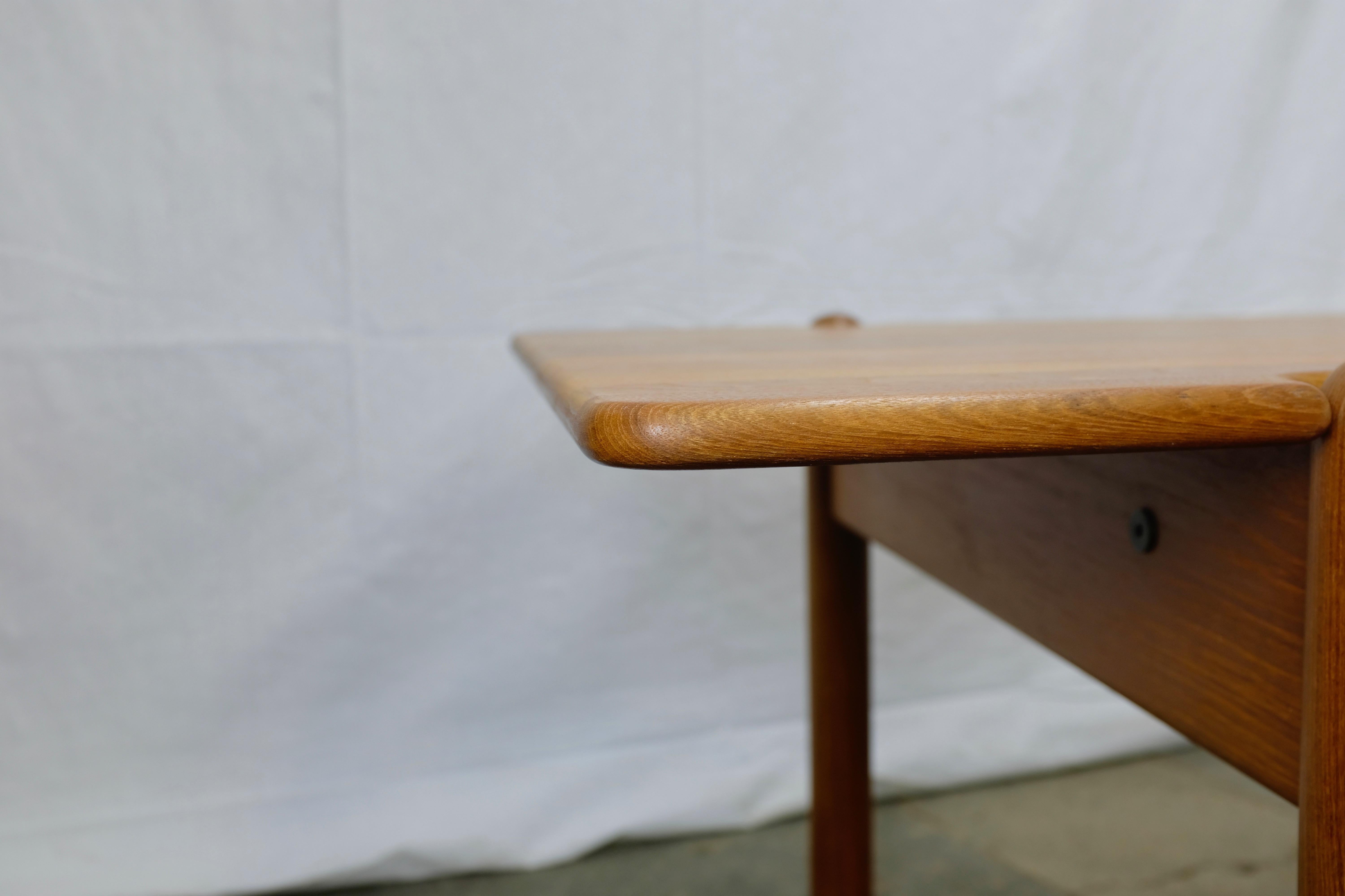 Danish Modern Solid Teak Coffee Table For Sale 4