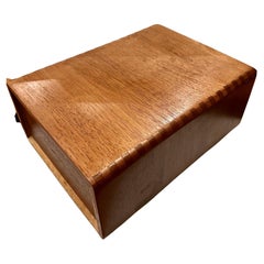 Danish Modern Solid Teak Dovetail Multiuse Box with Drawer
