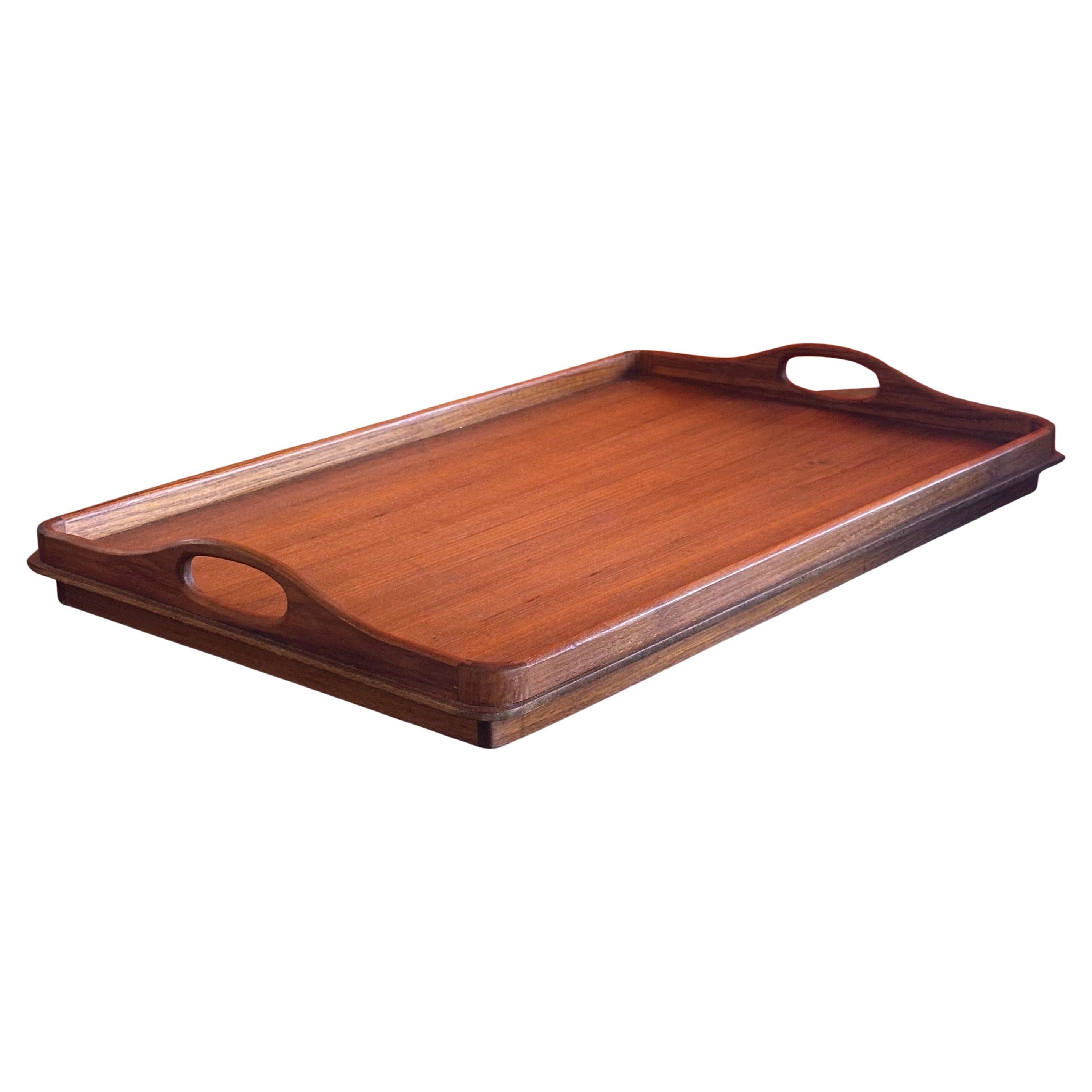 Bandeja plegable danesa moderna de teca maciza para cama / desayuno Escandinavo moderno en venta