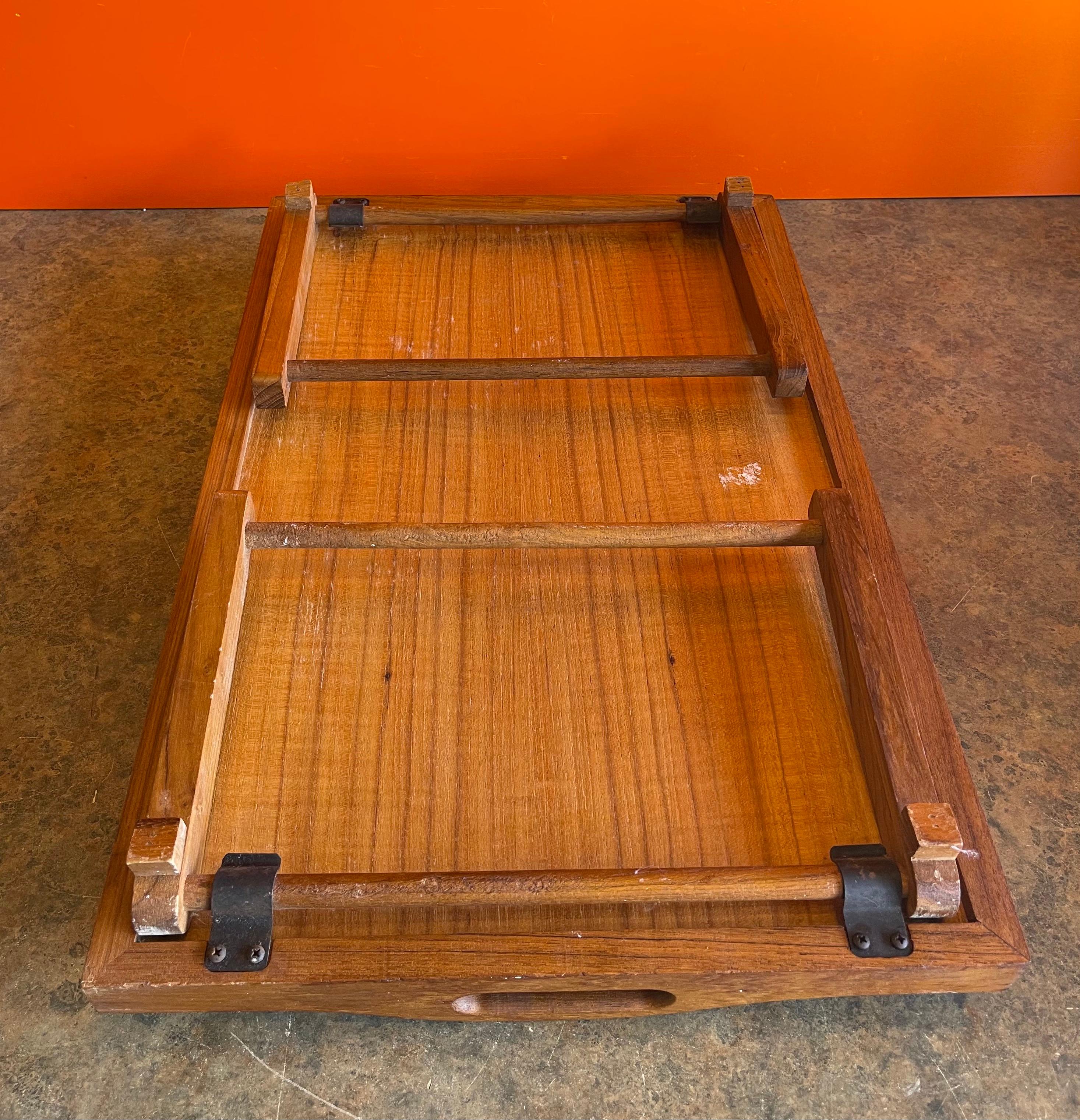 Danish Modern Solid Teak Folding Bed / Breakfast Tray 2
