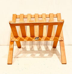 Danish Modern Solid Teak Folding Magazine/Record Rack