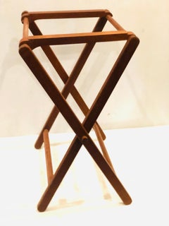 Danish Modern Solid Teak Folding TV Tray Portable