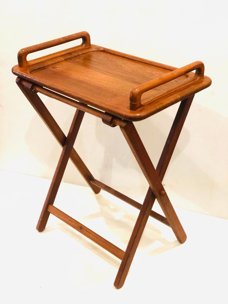 Teak tv tray deals tables