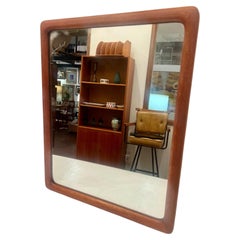 Danish Modern Solid Teak Frame Mirror Attributed to Pedersen & Hansen