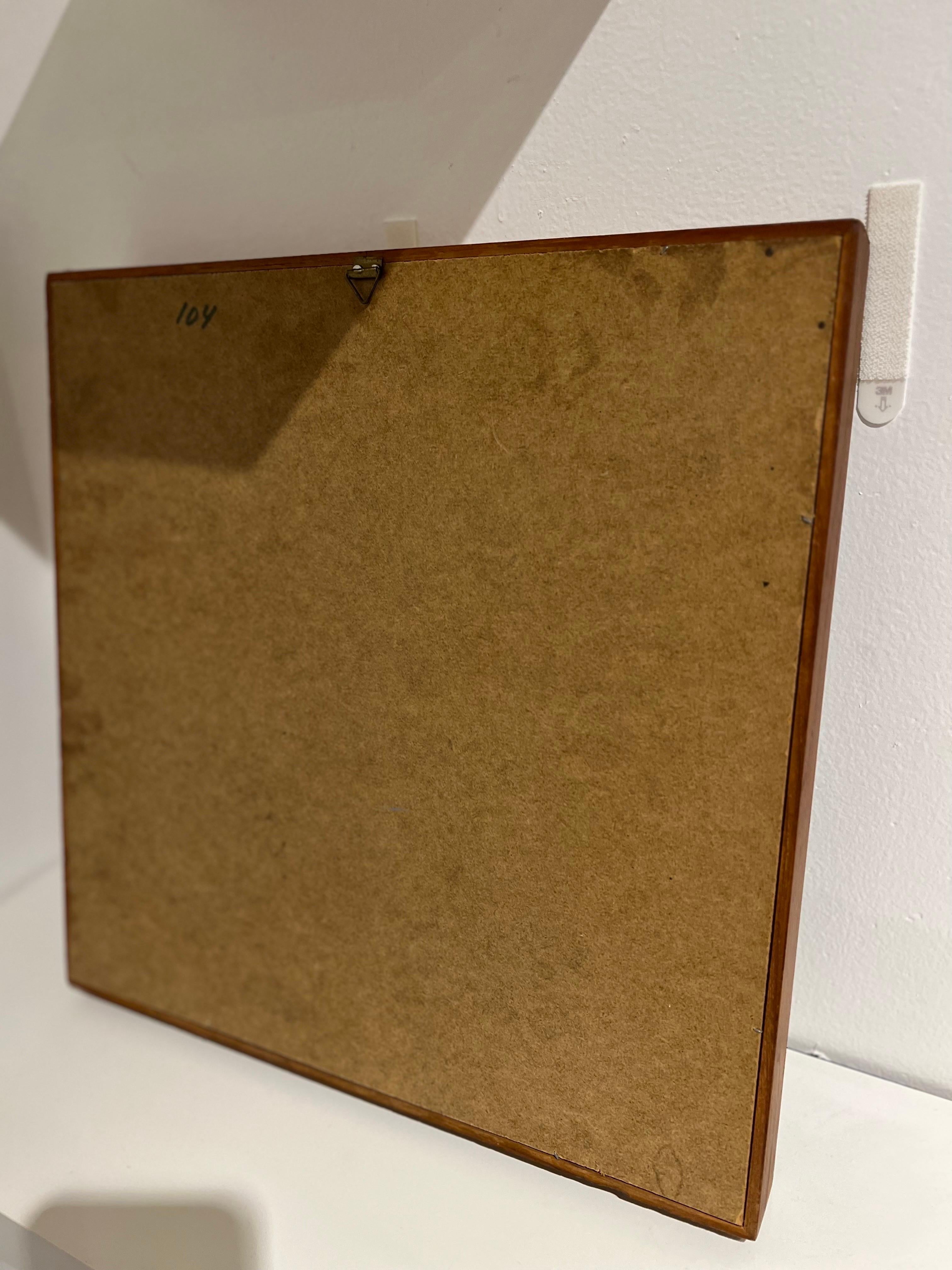 20th Century Danish Modern Solid Teak Frame Mirror Attributed to Pedersen & Hansen For Sale