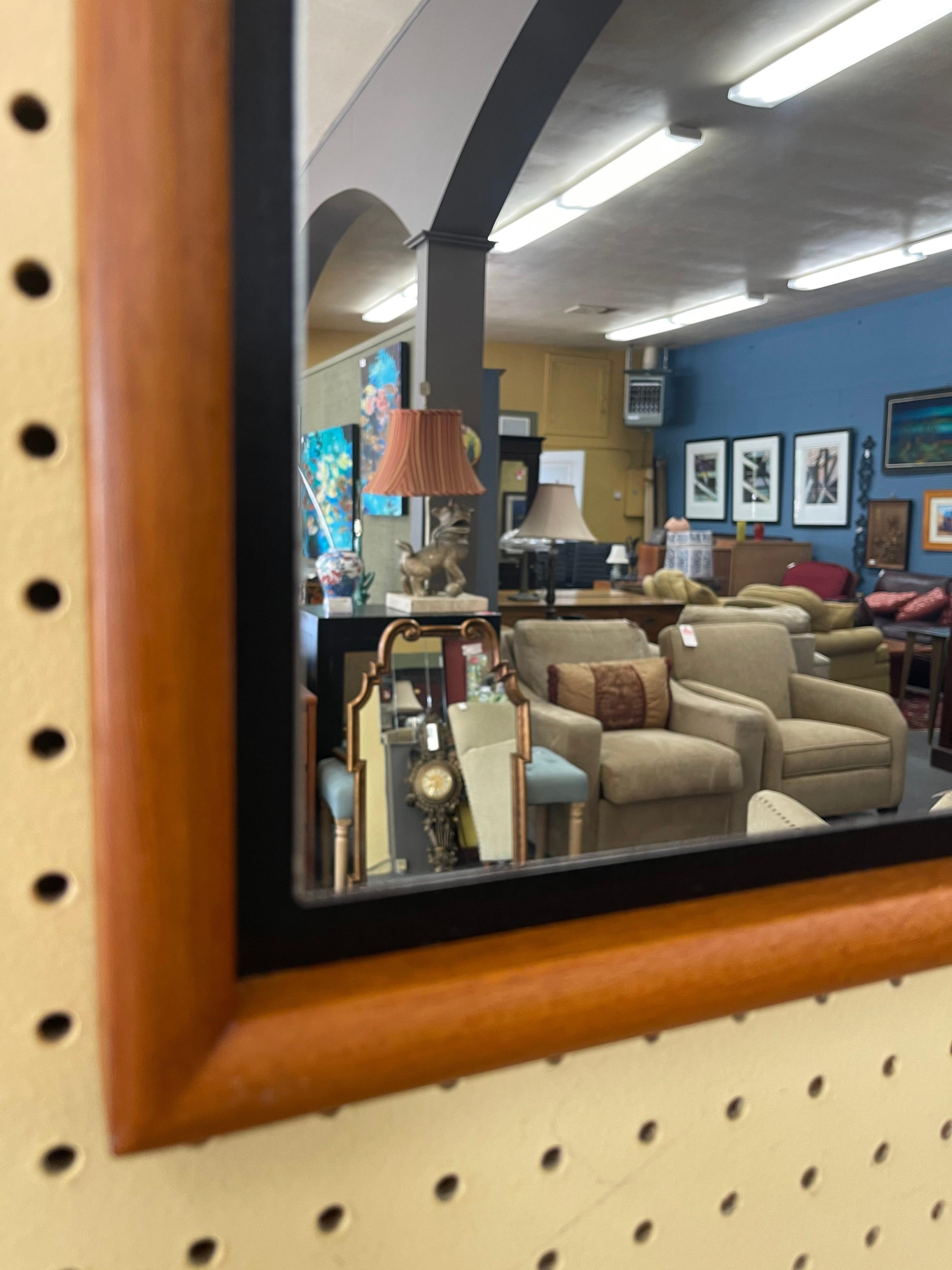 20th Century Danish Modern Solid Teak Frame with Floating Mirror For Sale