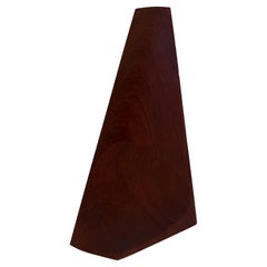 Danish Modern Solid Teak Geometric Freeform Vase