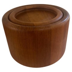 Danish Modern Solid Teak Ice Bucket by Nissen Denmark
