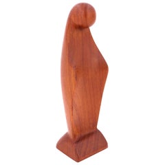 Danish Modern Solid Teak Madona Scandinavian Sculpture