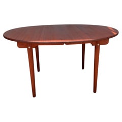Mesa de comedor ovalada de caoba de estilo moderno danés, diseñada por Hans Wegner para Carl Hansen, modelo CH337