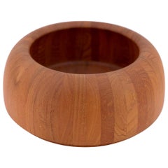 Danish Modern Solid Teak Salad Bowl