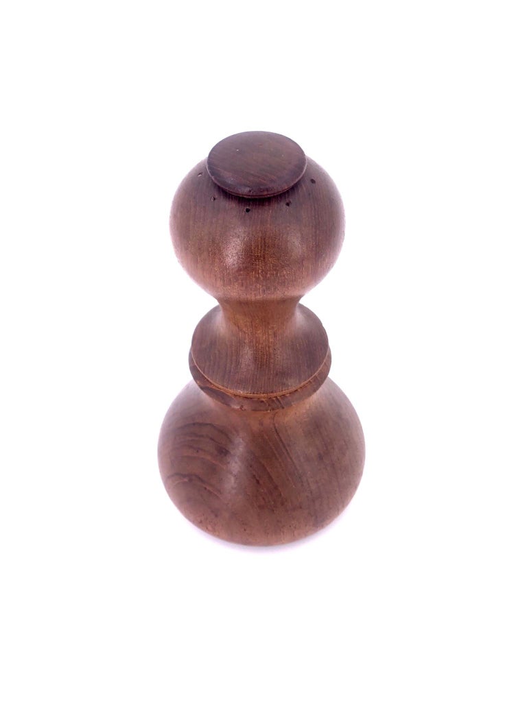 Early production on this solid teak salt and peppermill designed by Quistgaard for Dansk, beautiful design.