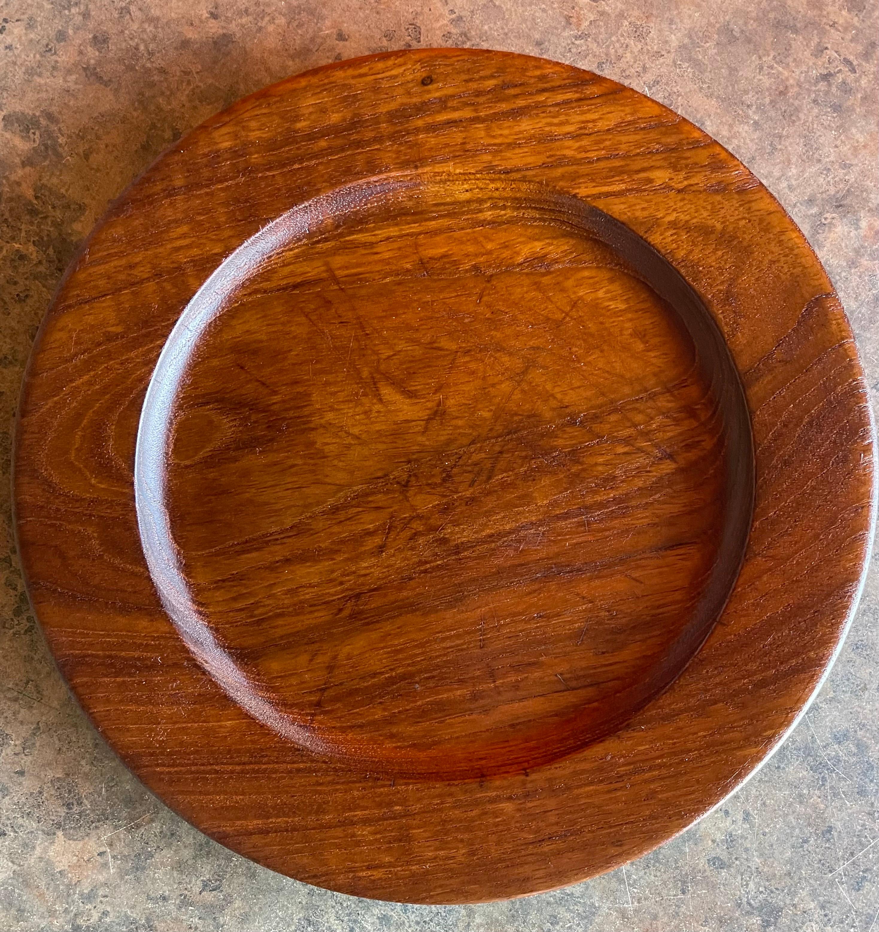 Scandinavian Modern Danish Modern Solid Teak Serving Plate by Kay Bojesen For Sale