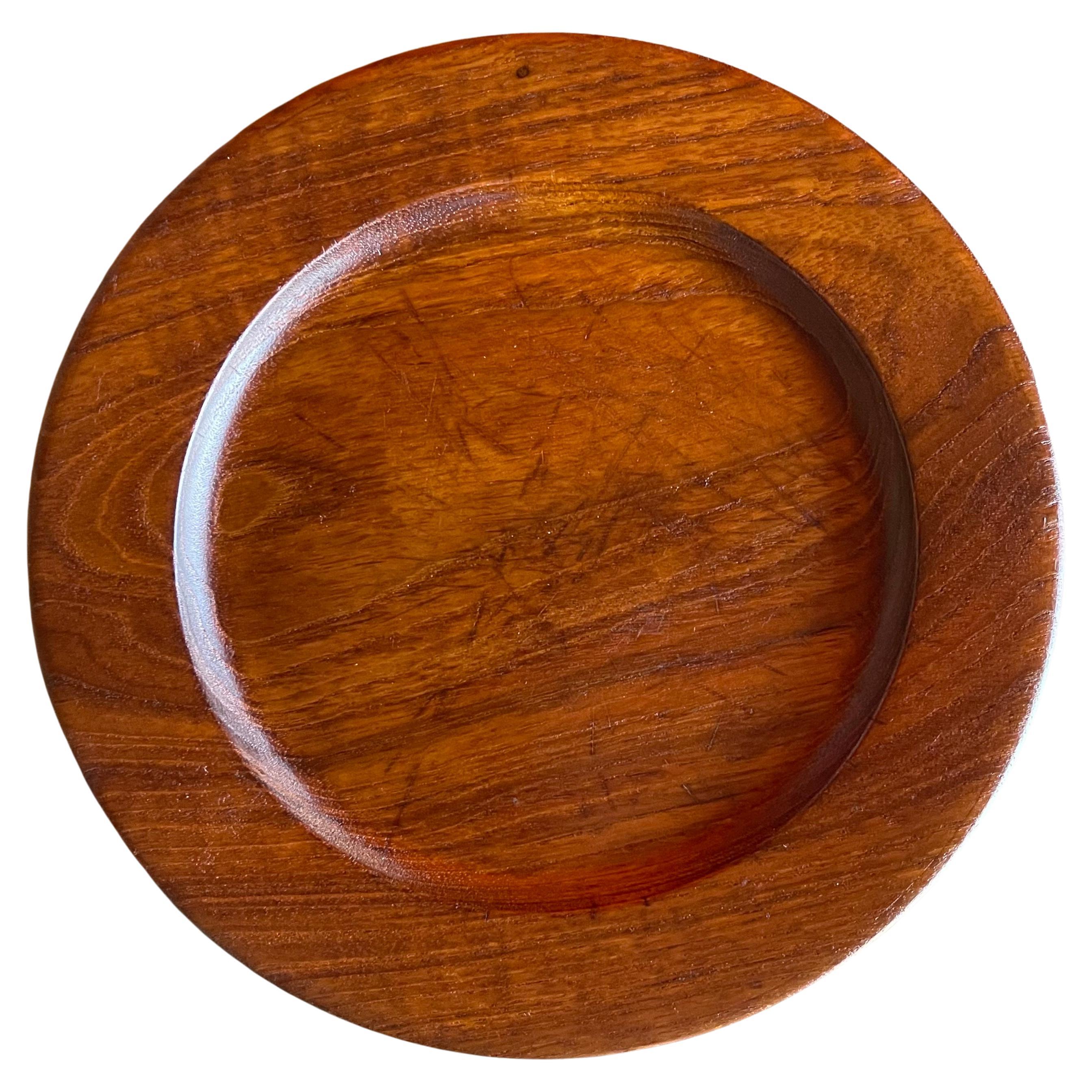 Danish Modern Solid Teak Serving Plate by Kay Bojesen