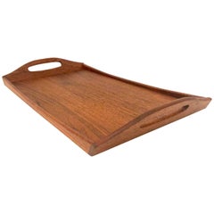 Danish Modern Solid Teak Serving Tray by ESA, Denmark