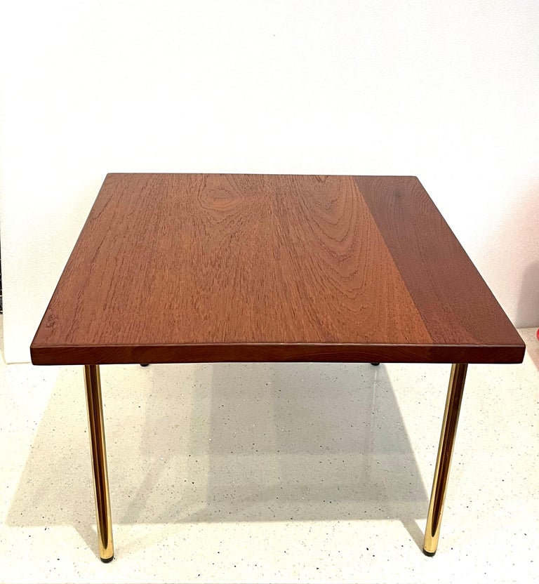 Danish Modern Solid Teak Small Table Designed by Peter Hvidt In Good Condition For Sale In San Diego, CA