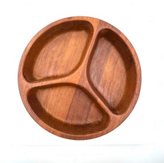 Snack Bowl moderno danese in teak massiccio di Quistgaard per Dansk