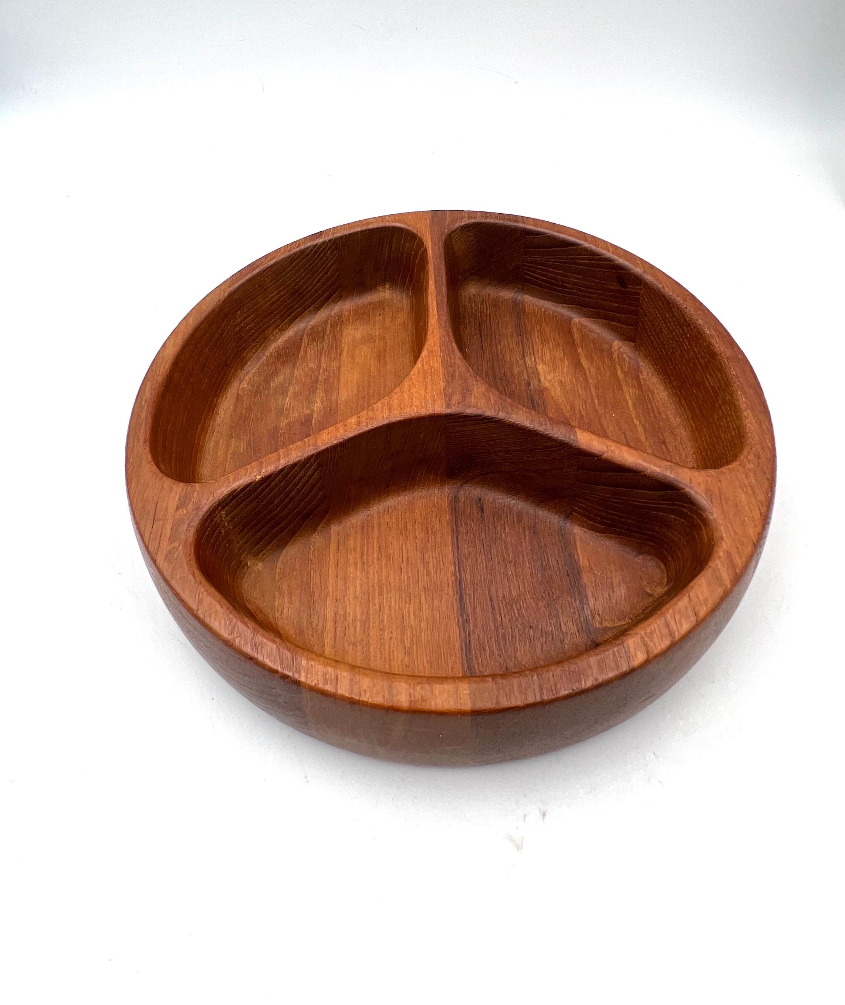 Scandinavian Modern Danish Modern Solid Teak Snack Bowl by Quistgaard for Dansk