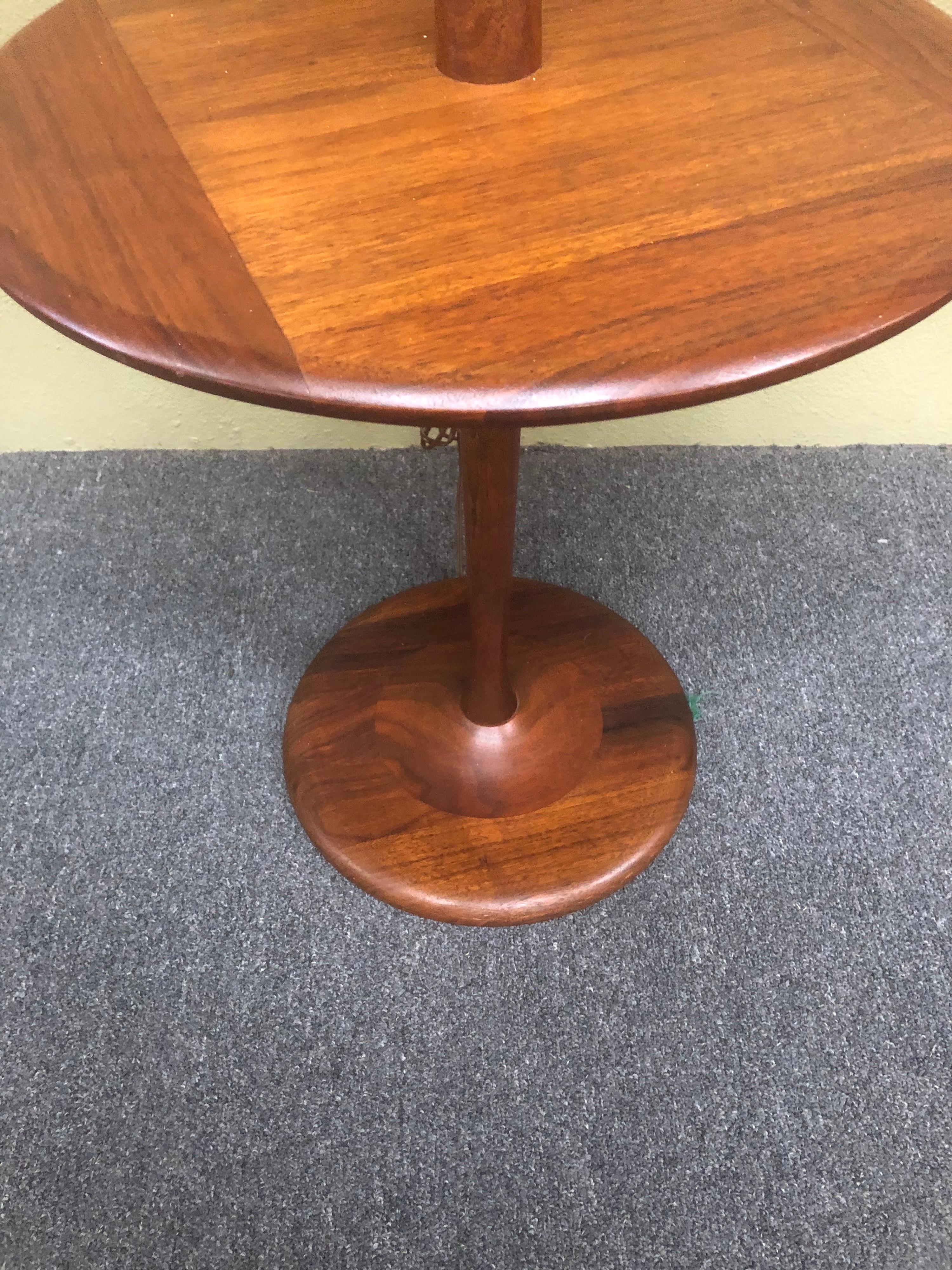 Danish Modern Solid Teak Table and Floor Lamp 1