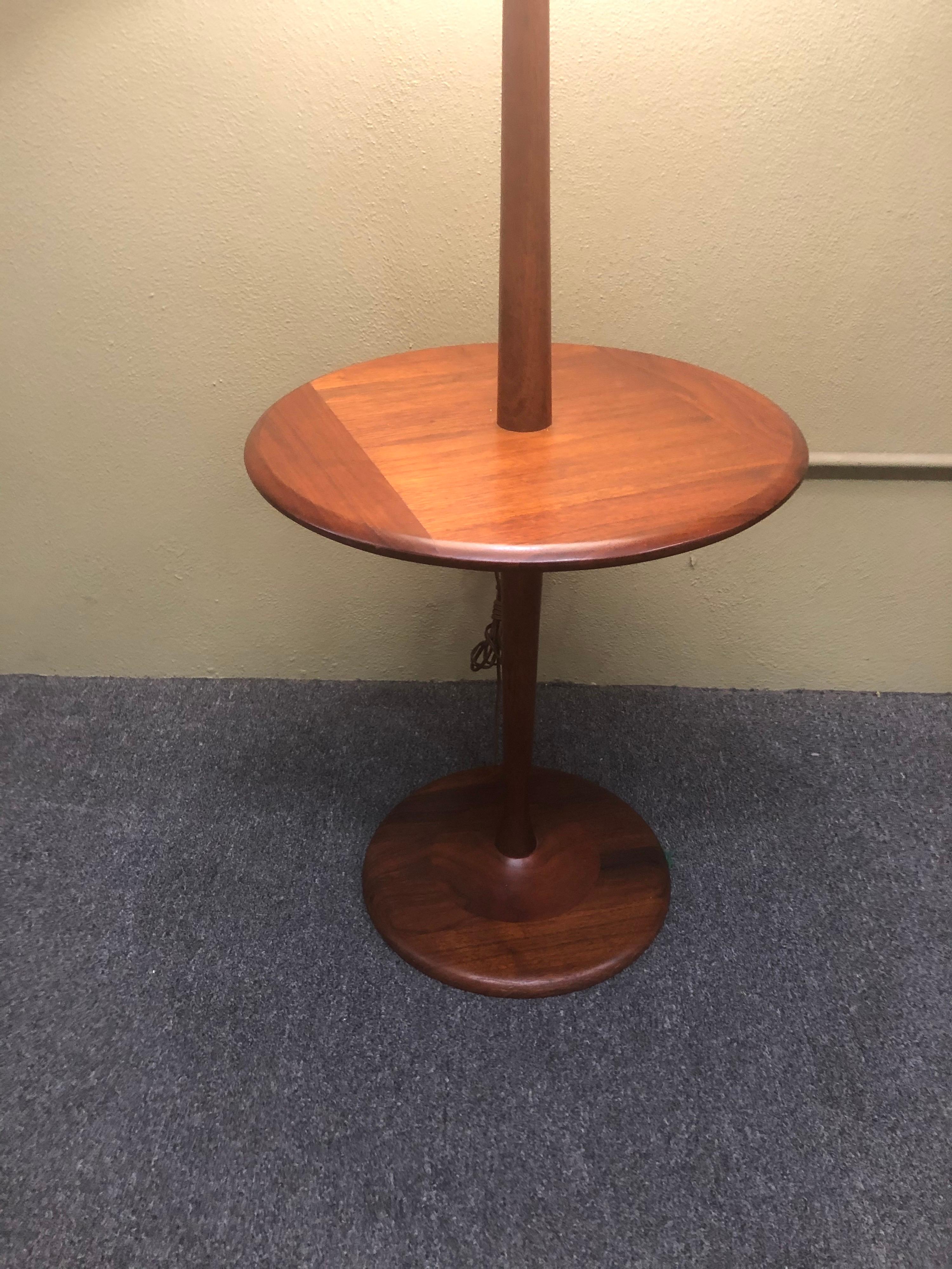 Danish Modern Solid Teak Table and Floor Lamp 3