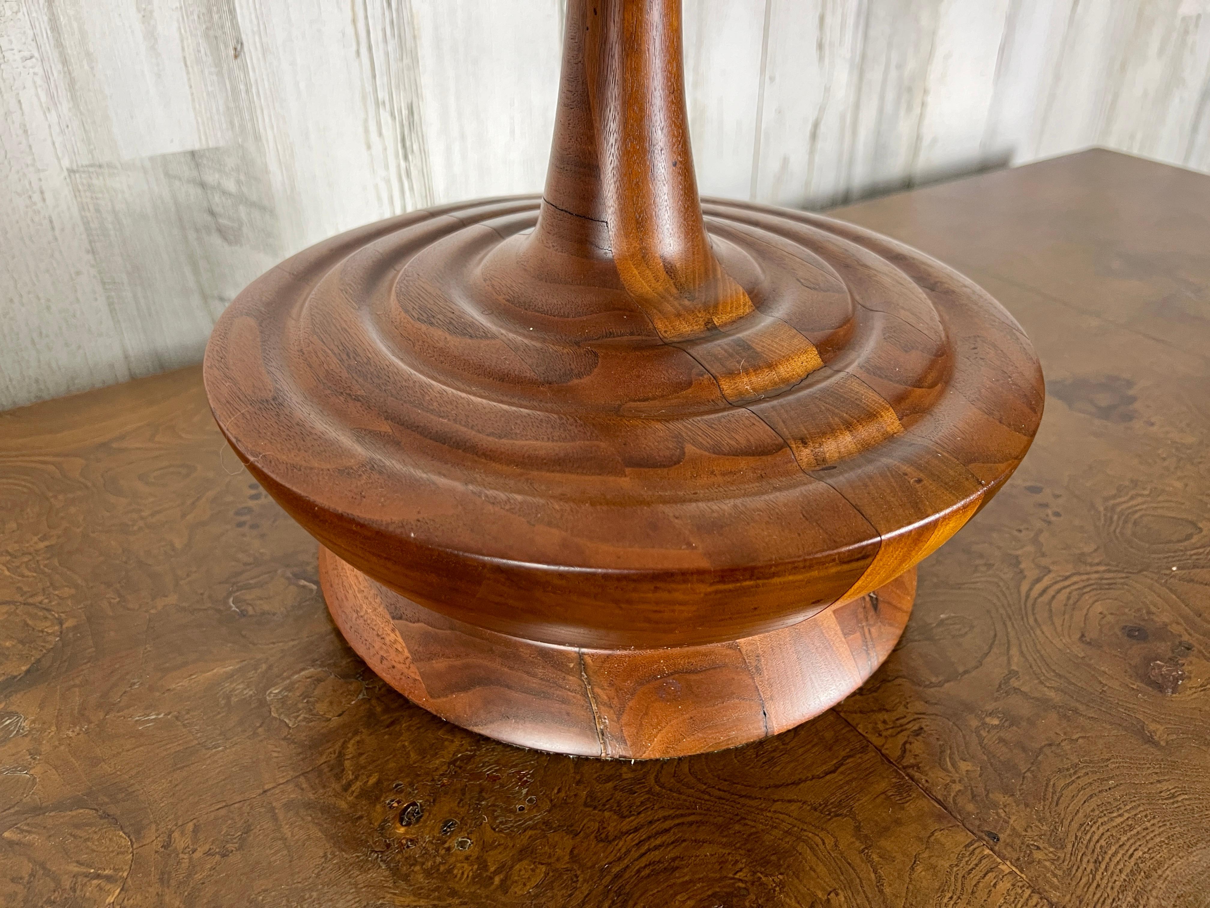 20th Century Danish Modern solid Teak Table Lamps  For Sale