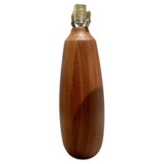 Danish Modern Solid Teak Tear drop Shape Desk Table Lamp, circa 1950s