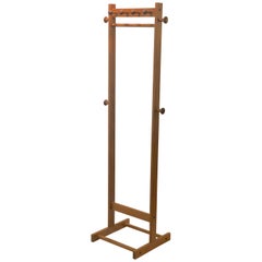 Danish Modern Solid Teak Valet Rack by PBJ Mobler Denmark Multiple Hooks