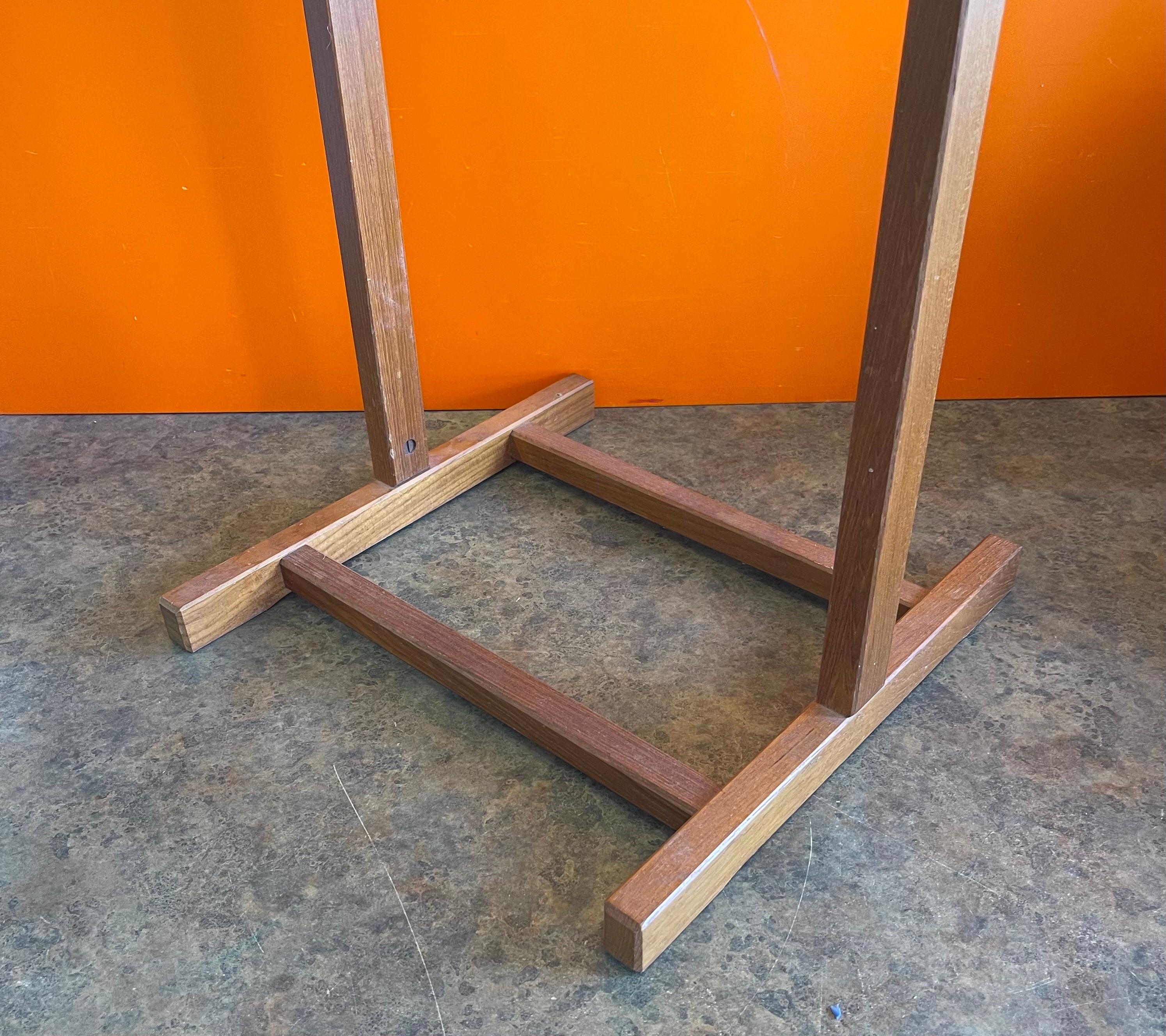 Danish Modern Solid Teak Valet Rack with Shelf by PBJ Mobler Denmark For Sale 6