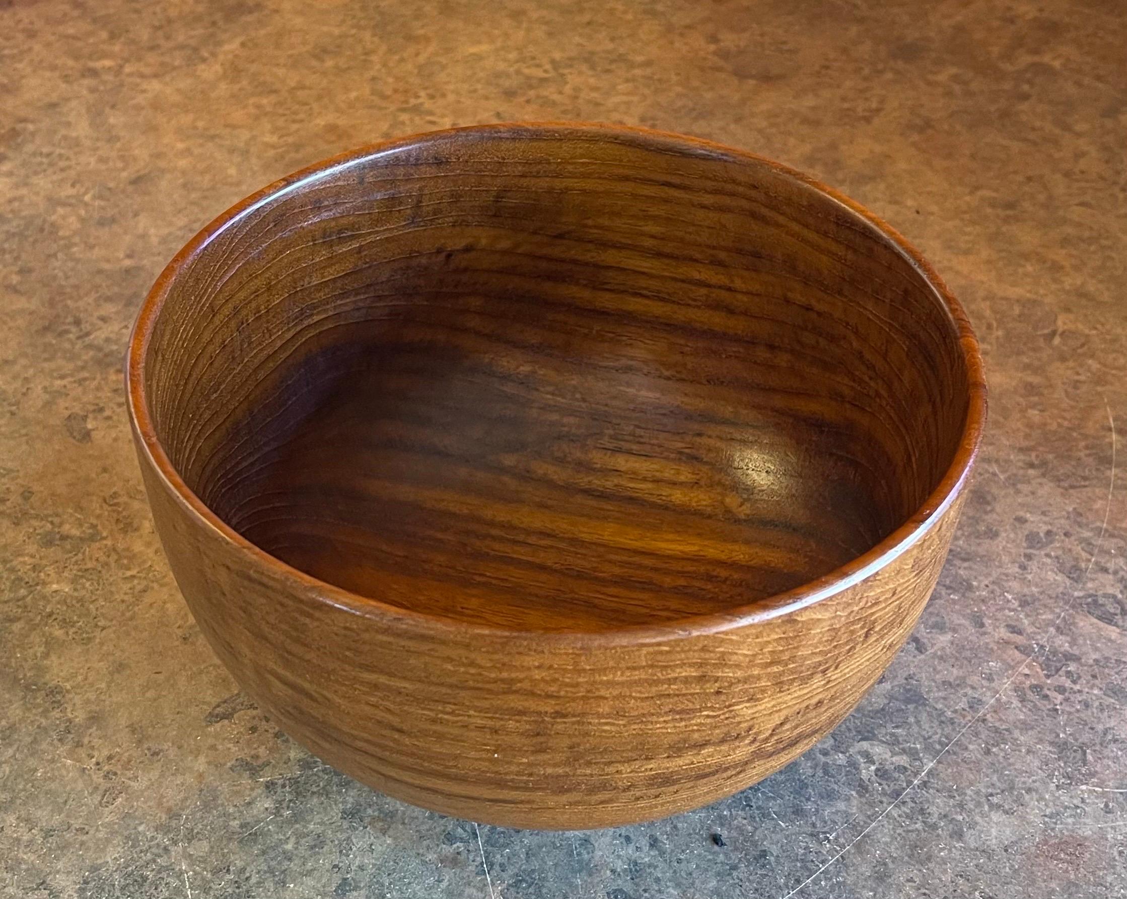 Danish Modern Solid Walnut Footed Bowl by Frantz M.  For Sale 1