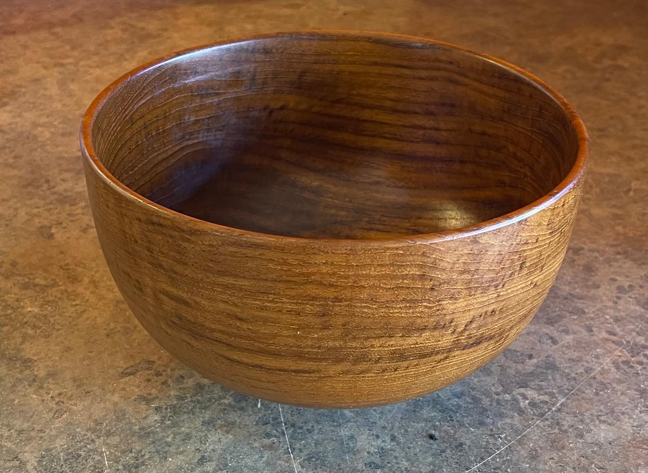 Danish Modern Solid Walnut Footed Bowl by Frantz M.  For Sale 2