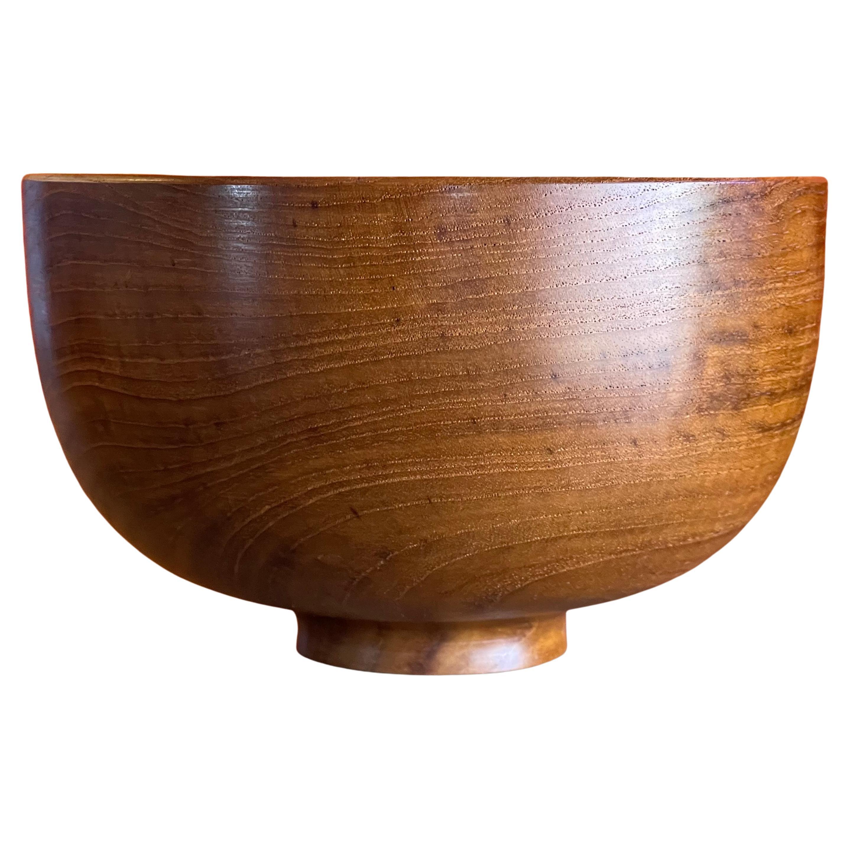 Danish Modern Solid Walnut Footed Bowl by Frantz M. 