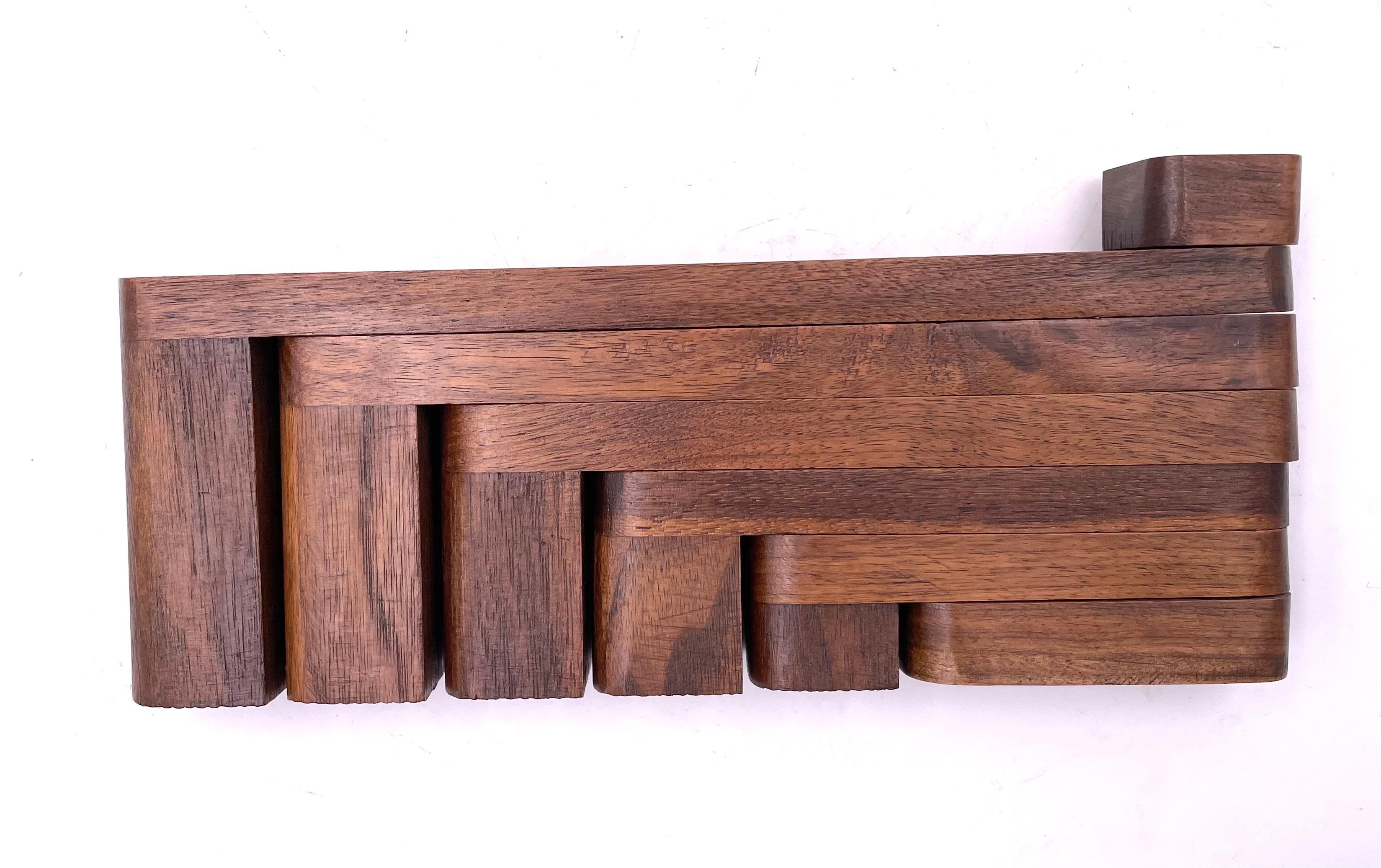 North American Danish Modern Solid Walnut Mid-Century Articulating Candleholder For Sale