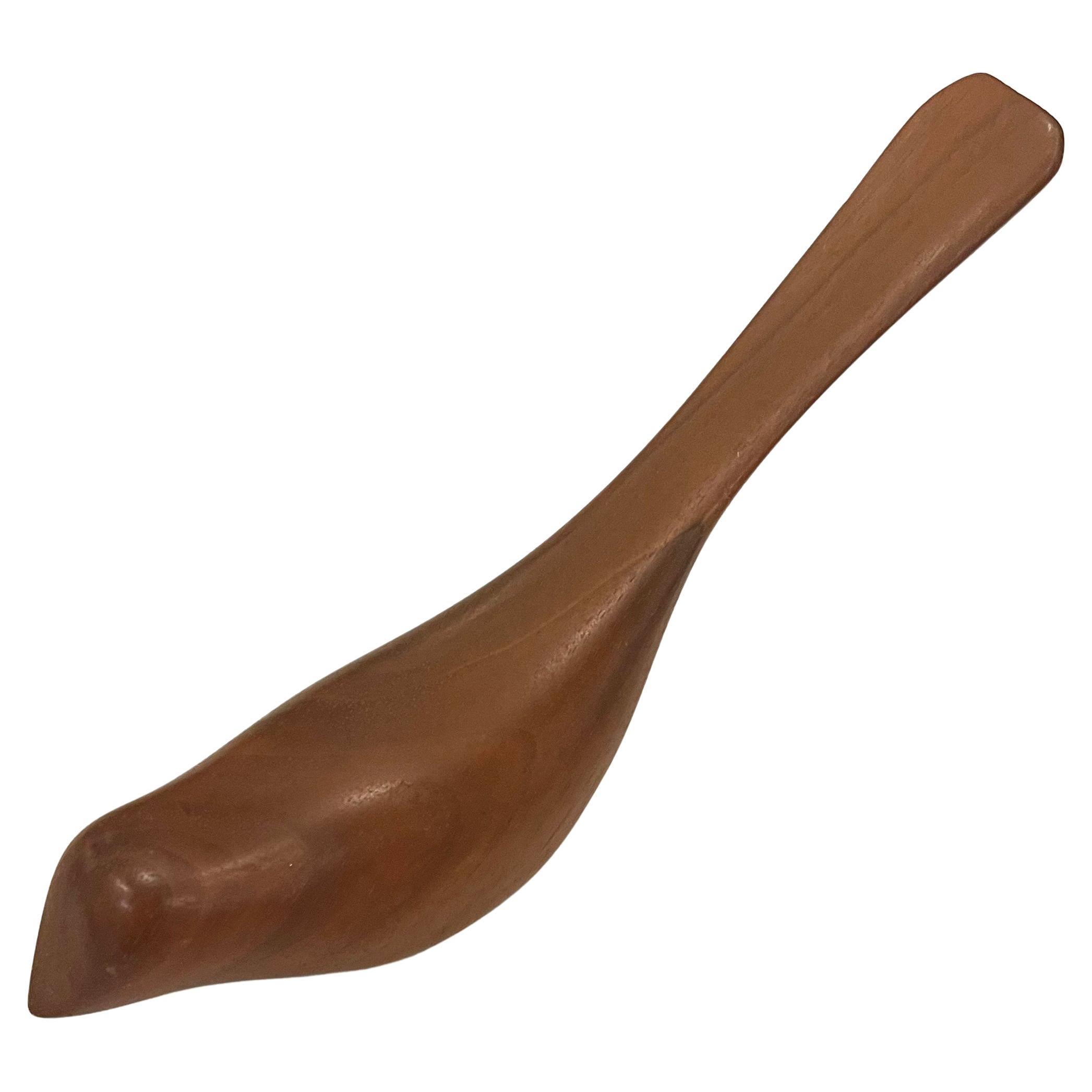 Beautiful solid walnut sculpted bird great condition circa 1970's.