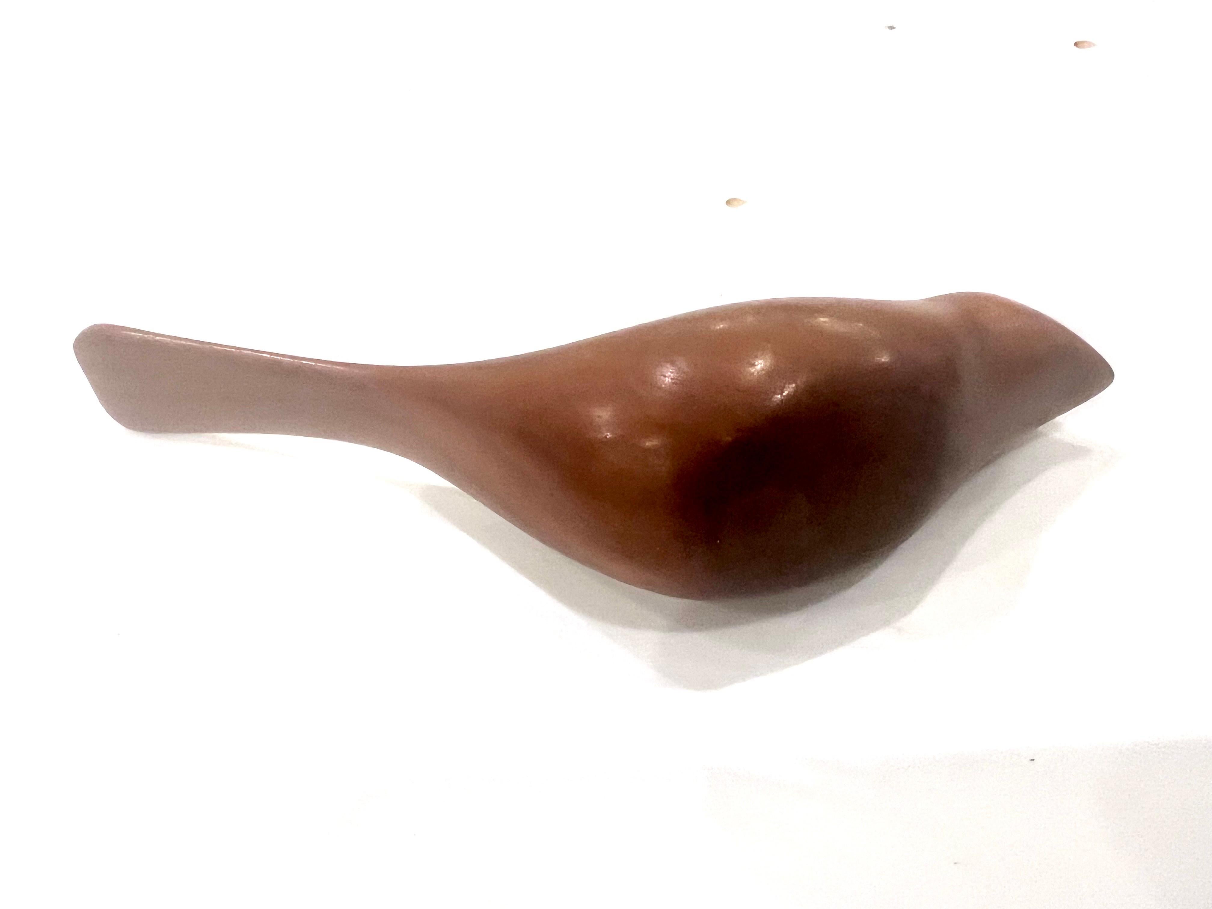 American Danish Modern Solid Walnut Petite Bird Sculpture