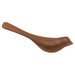 Danish Modern Solid Walnut Petite Bird Sculpture