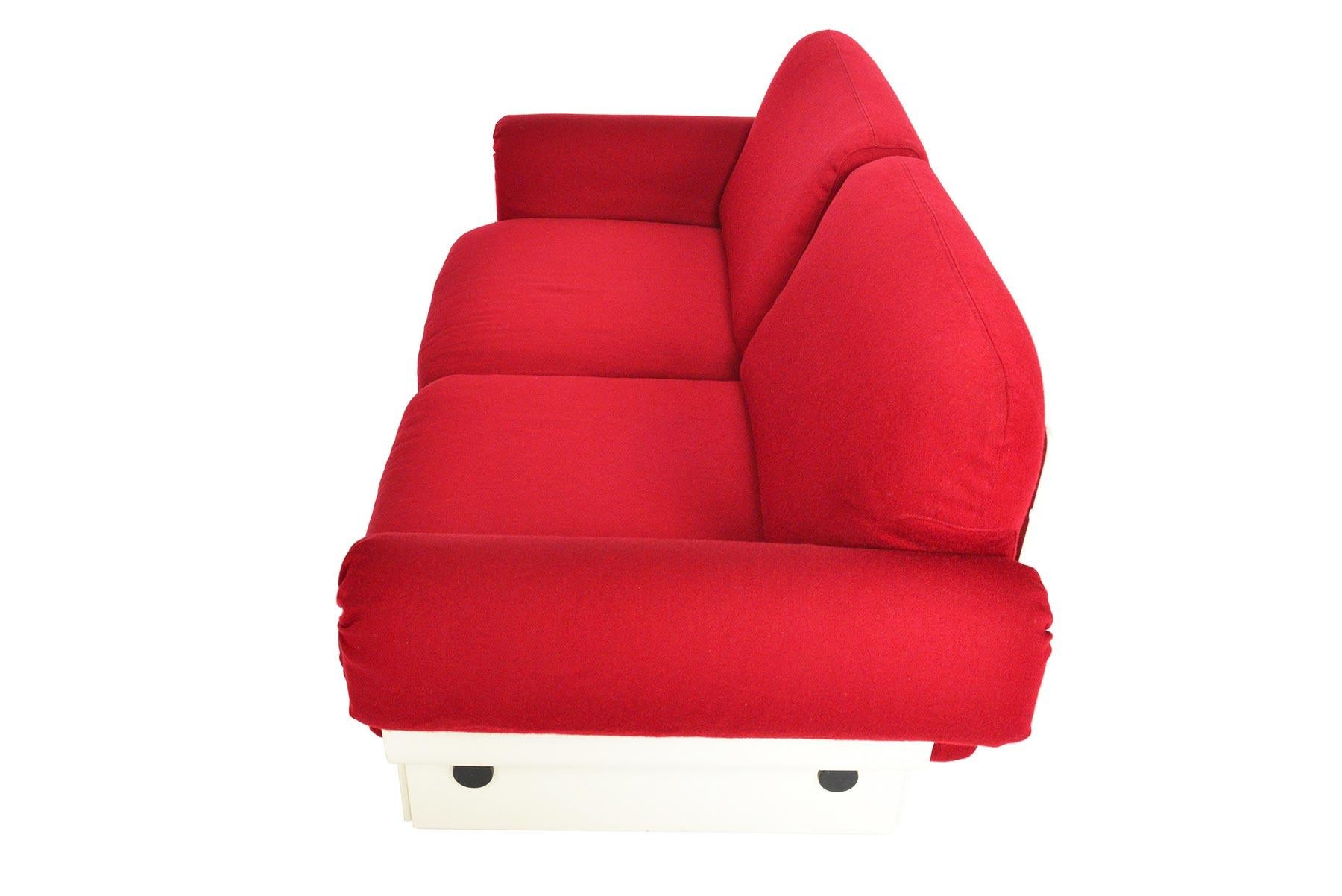 Wool Danish Modern Space Age Loveseat