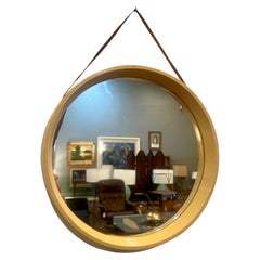 Danish Modern Space Age small Round Wall Hanging Mirror