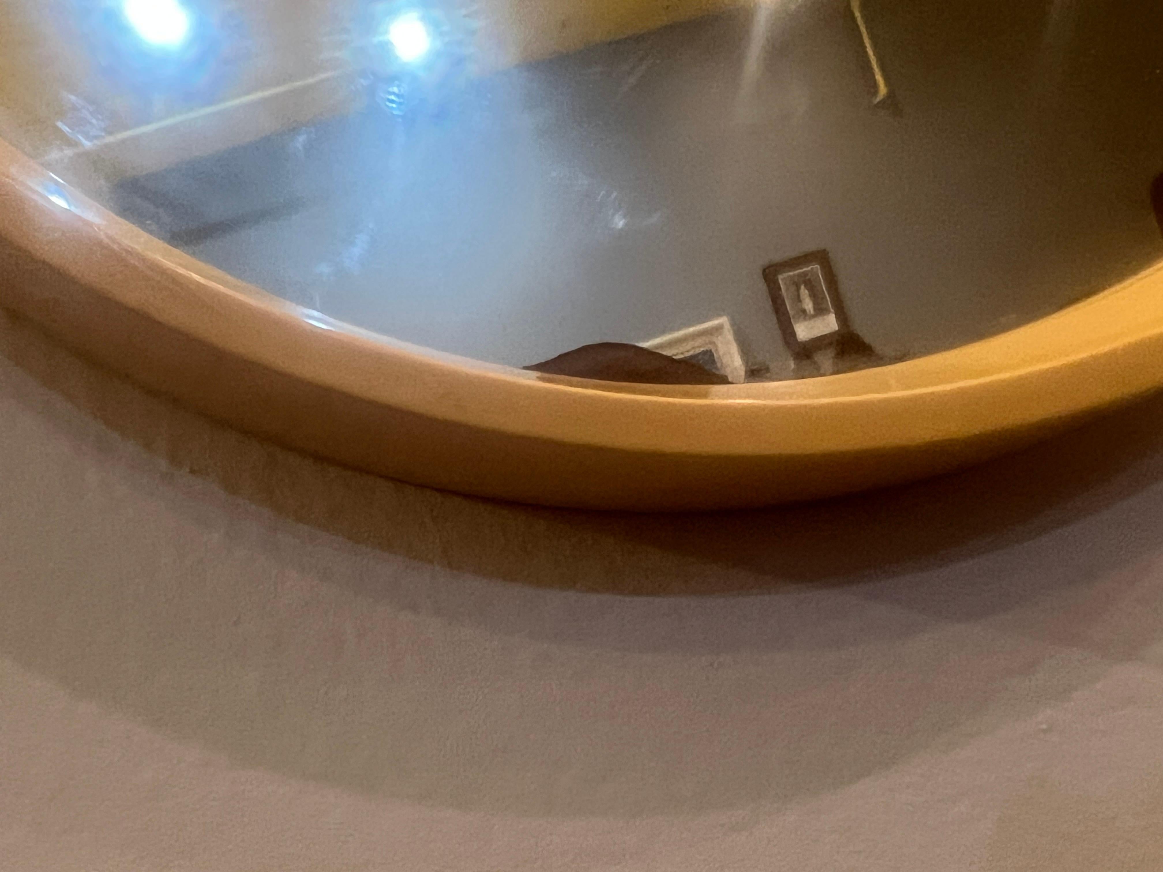 Miroir mural rond suspendu danois Modern A Space AGE en vente 1