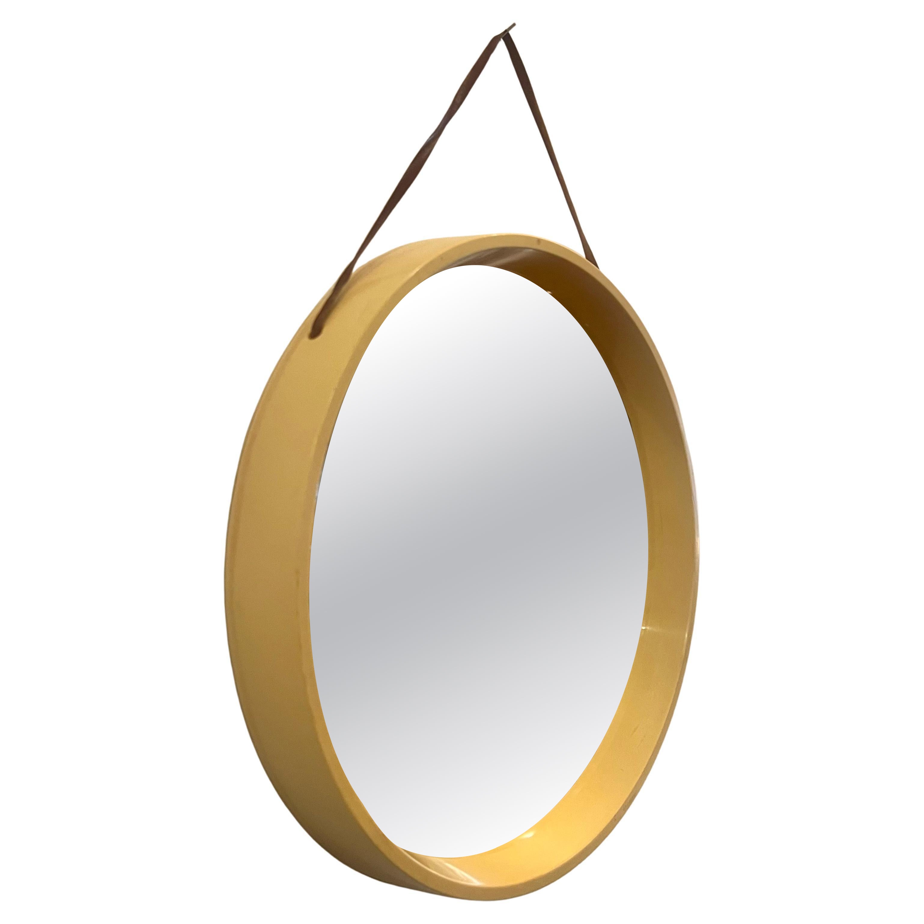 Miroir mural rond suspendu danois Modern A Space AGE en vente