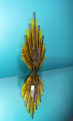 Claus Bolby Applique a fiamma gialla dell'era spaziale, anni Settanta