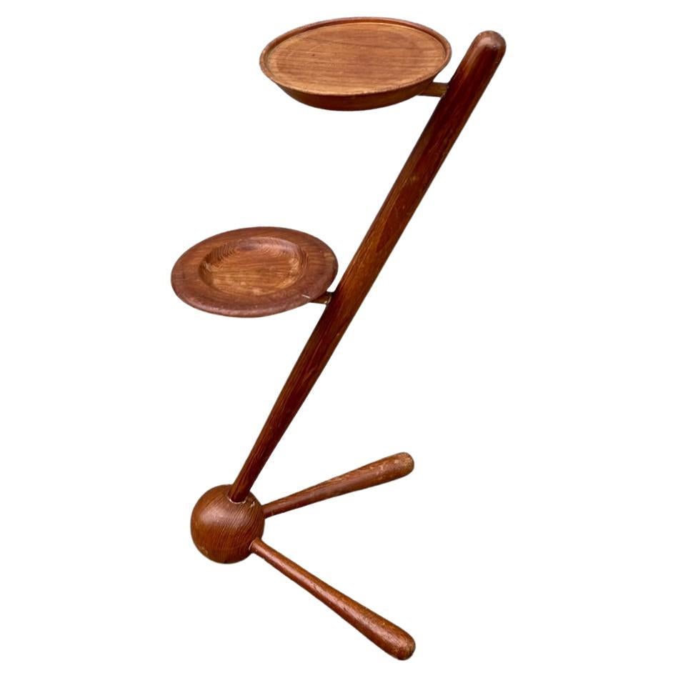 Danish Modern Sputnik Plant Stand in Teak, 1960s