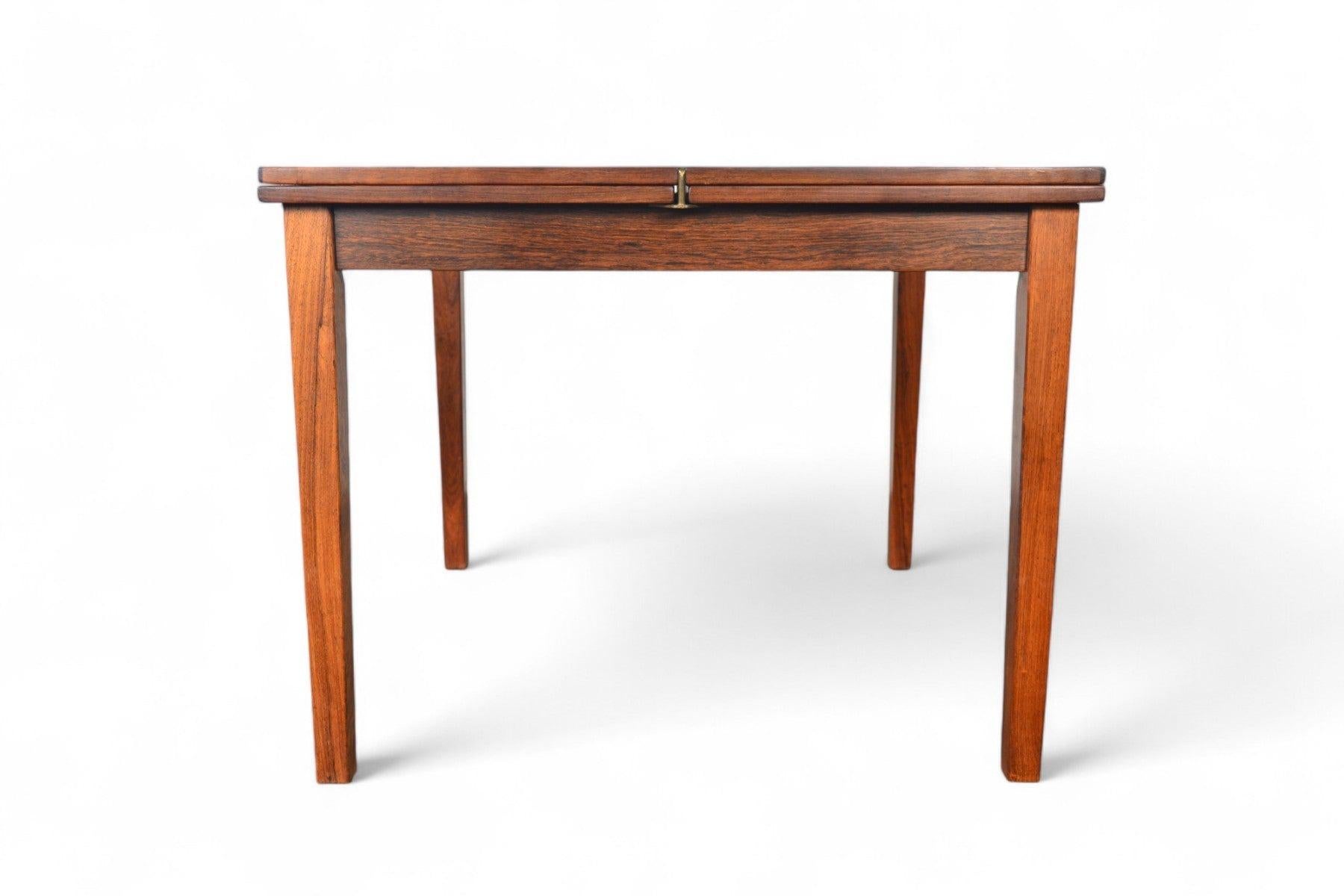Table de salle à manger carrée moderne danoise à rabat en bois de rose en vente 4