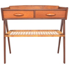 Danish Modern Søren Rasmussen Teak and Can Nightstand