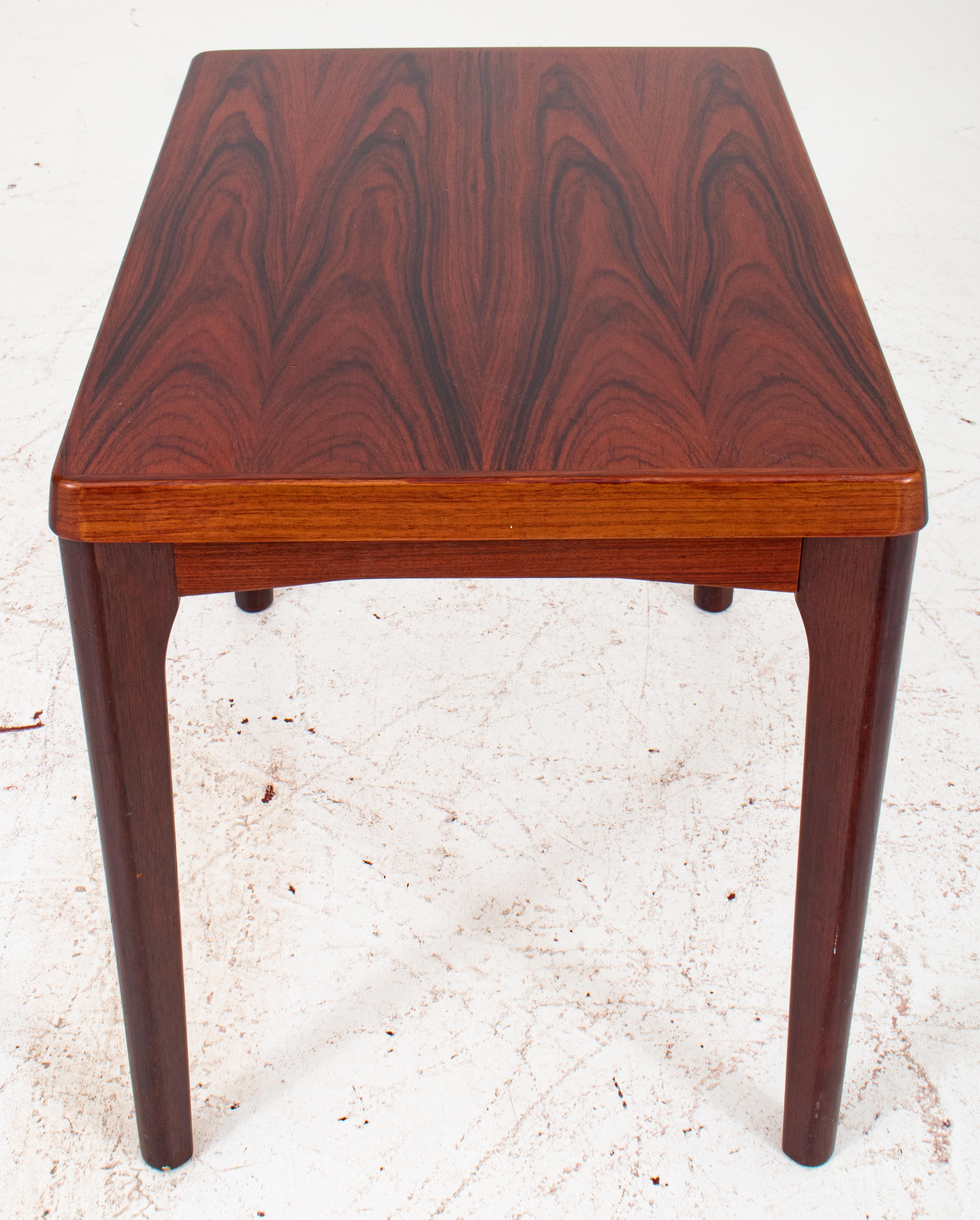 20th Century Danish Modern Stained Walnut Side Table