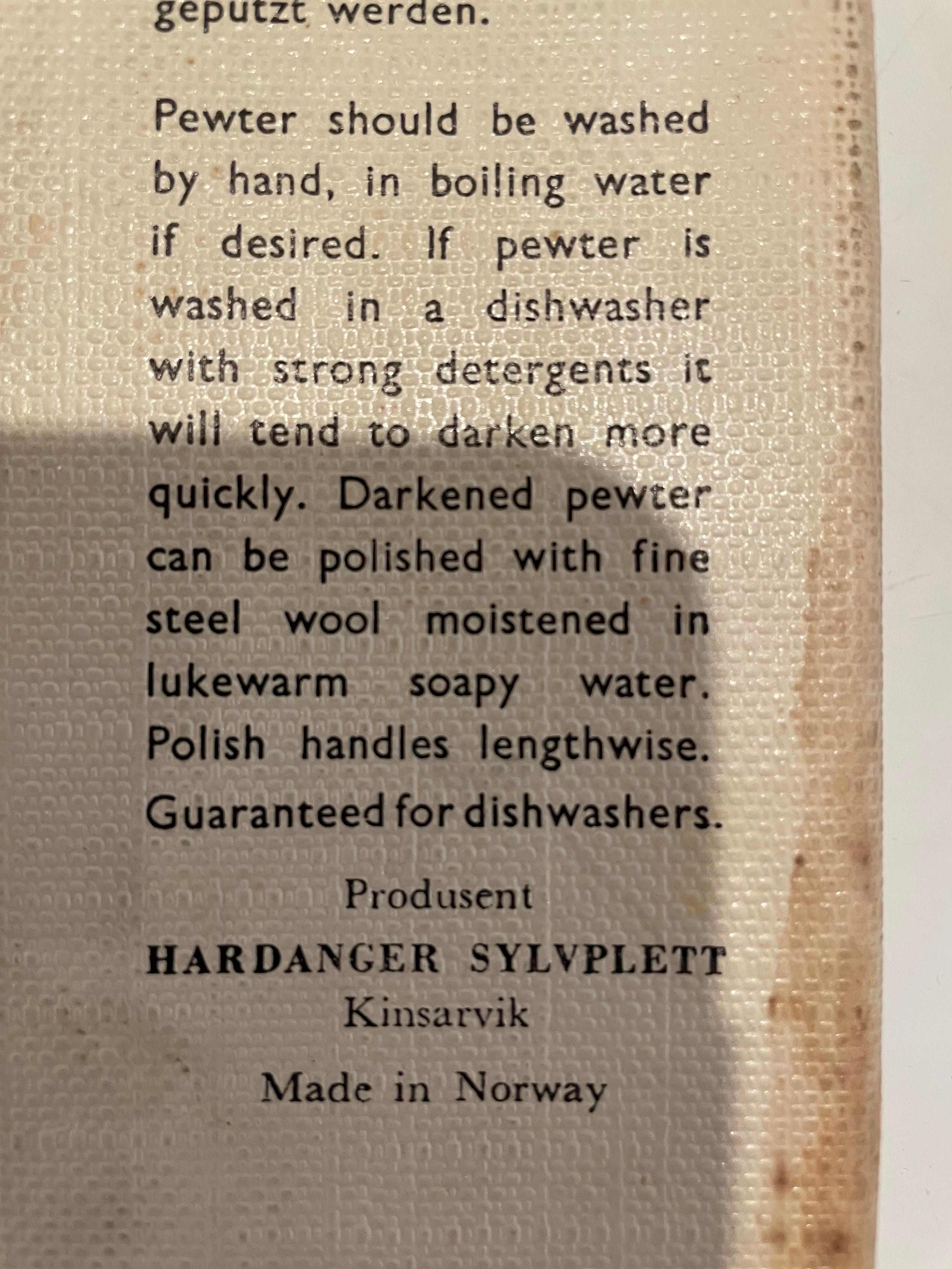 Danish Modern Stainless Steel & Norwegian Pewter Konge Tinn Flatware Set for Six 3